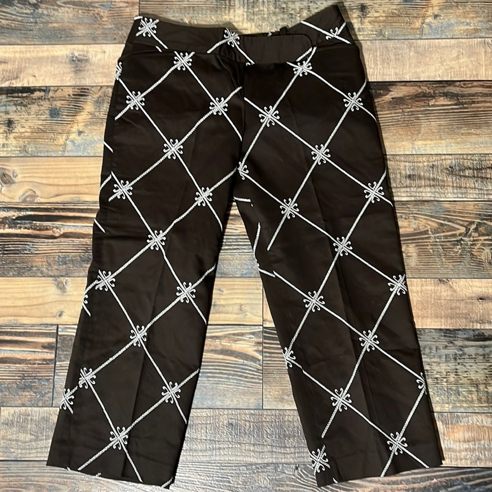 LOFT Ann Taylor Petites brown & white pants